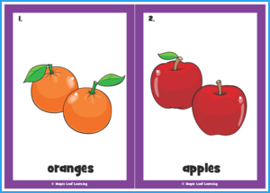 I Love Fruit Song Flashcards