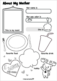 about-my-mother-worksheet