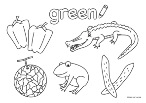 green-coloring-worksheet