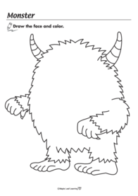 monster-face-worksheet