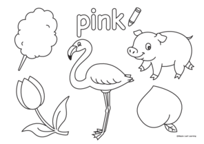 pink-coloring-worksheet