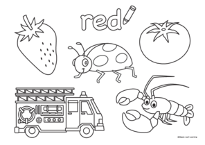 red-coloring-worksheet