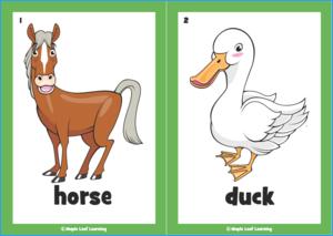 Let's Go to the Farm Song Flashcards