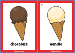 The Ice Cream Song Flashcards