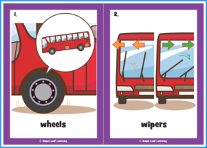 The Wheels on the Bus Song Flashcards