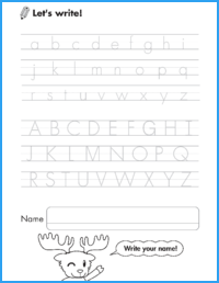 Alphabet Writing Worksheet