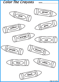 Color the Crayons Worksheet
