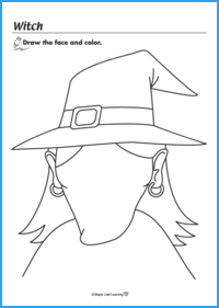 Witch Face Worksheet