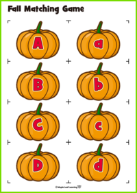 Fall ABC Matching Game | Maple Leaf Learning Library