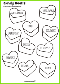 Candy Hearts Worksheet