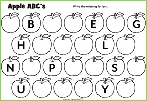 Apple ABC Worksheet