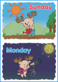 Days of the Week Song Flashcards