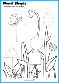 Flower Shapes Worksheet