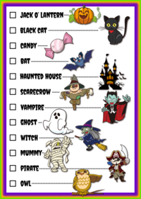 Halloween Scavenger Hunt