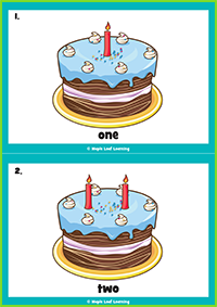 Happy Birthday Song Flashcards