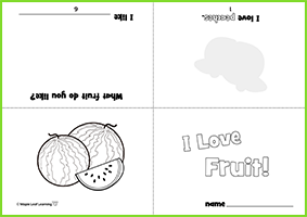 I Love Fruit Mini-Book