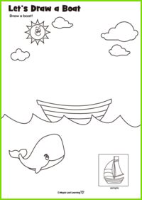 Let’s Draw a Boat Worksheet