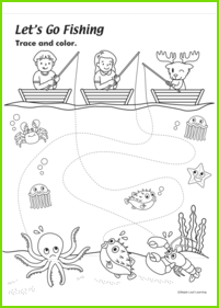 Let’s Go Fishing Worksheet