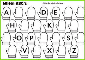 Mitten ABC’s Worksheet