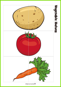 Fruit and Vegetable Halves Game